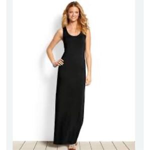 Tommy Bahama Tambour Black Scoop Neck Maxi Dress Women’s M Soft Sleeveless
